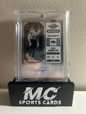 2022 Kyle Hamilton Contenders Optic On Card Auto front